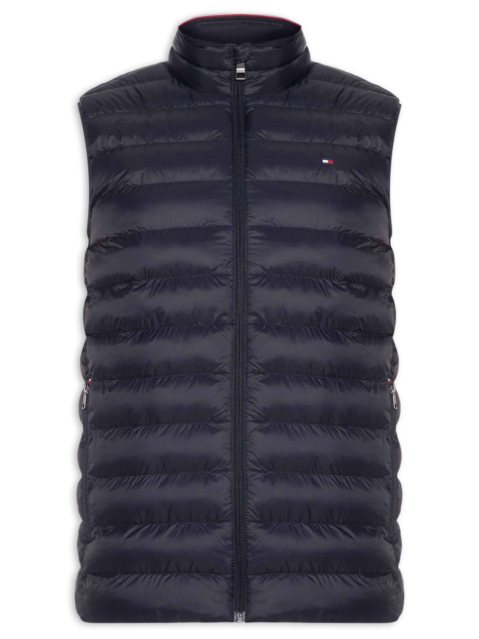 Colete Masculino Puffer Essential Logo No Peito Azul Tommy Hilfiger