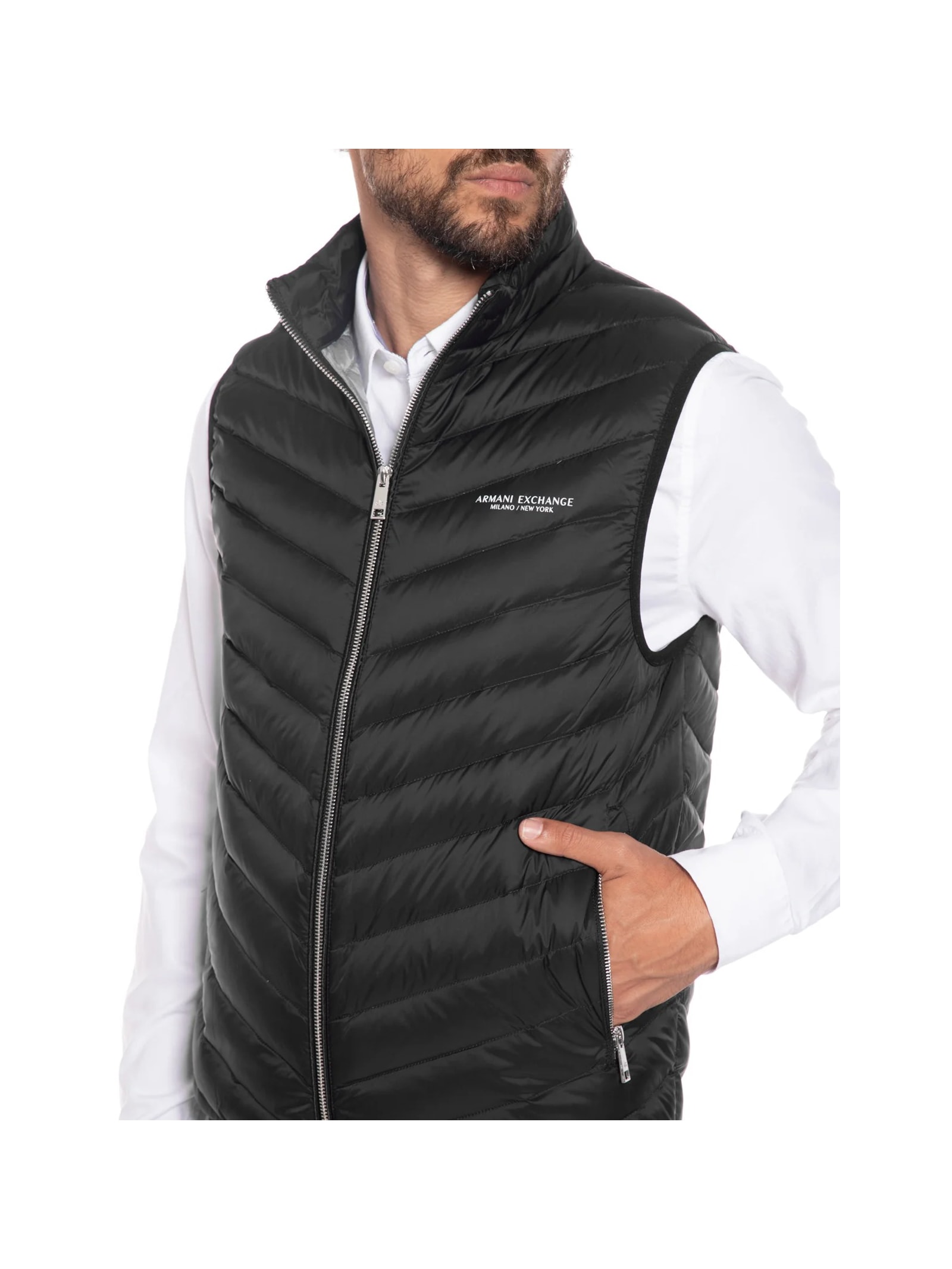Colete Masculino Puffer Preto Armani Exchange