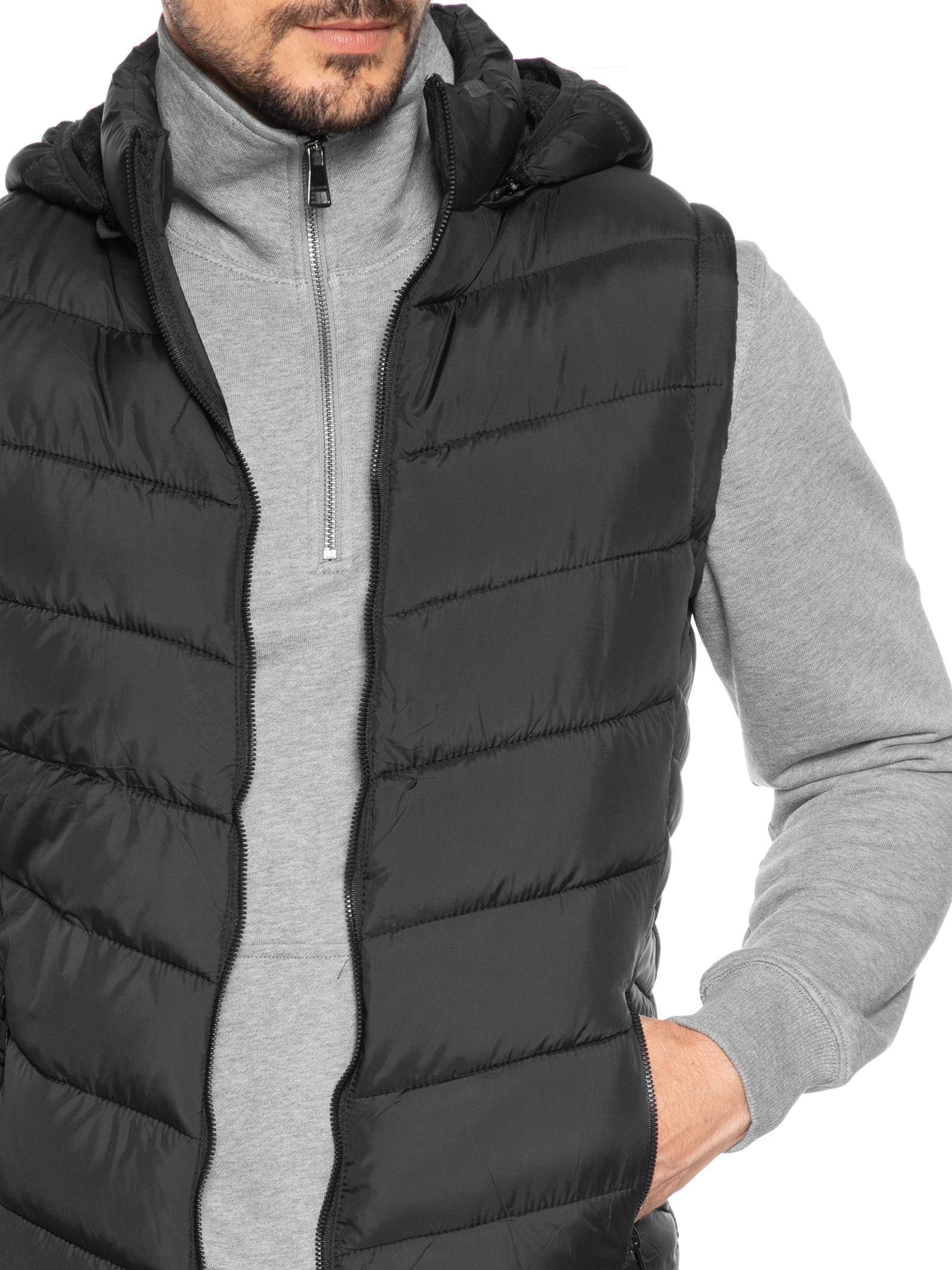 Colete Masculino Puffer Preto Basiq Men