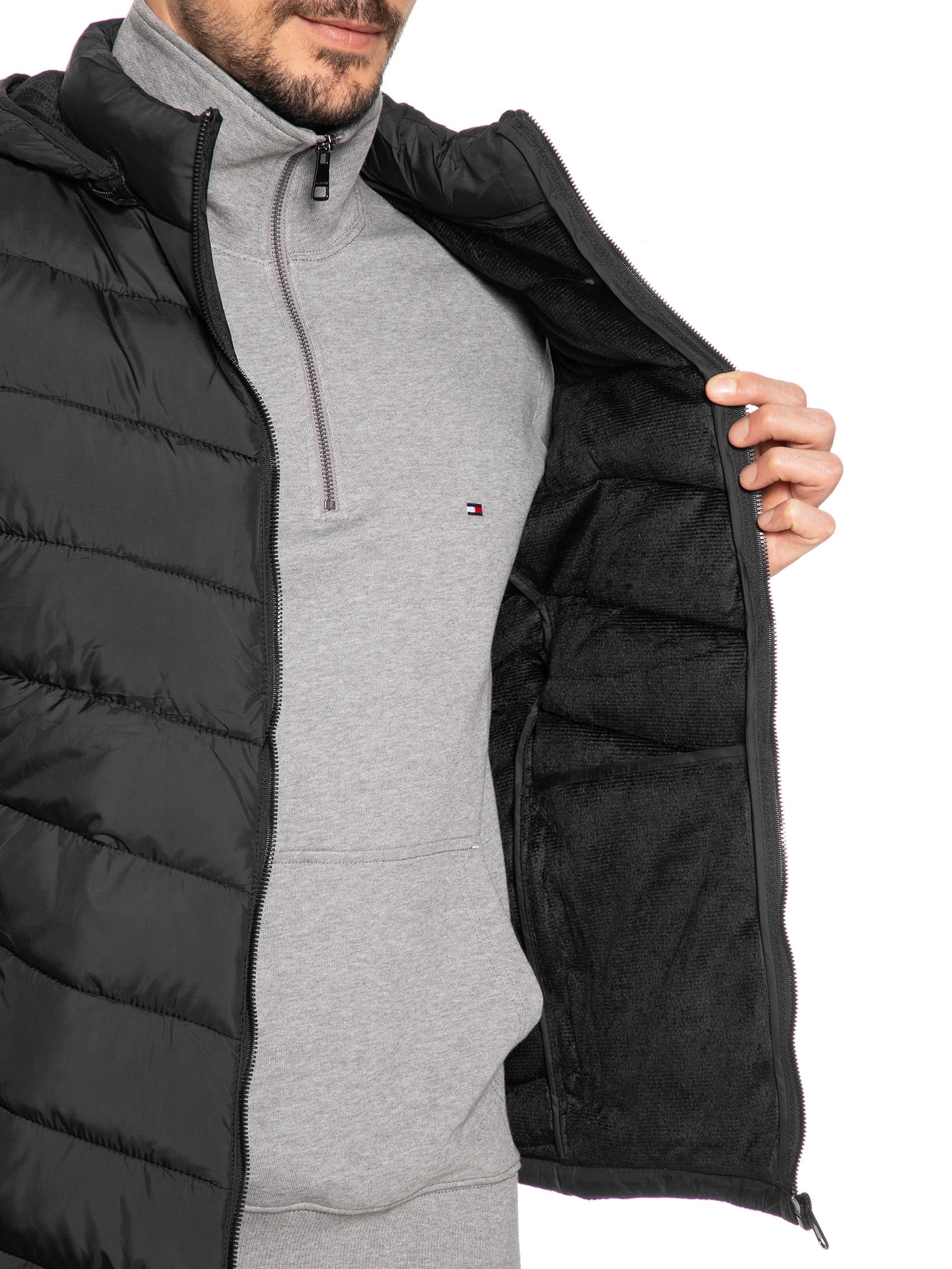 Colete Masculino Puffer Preto Basiq Men