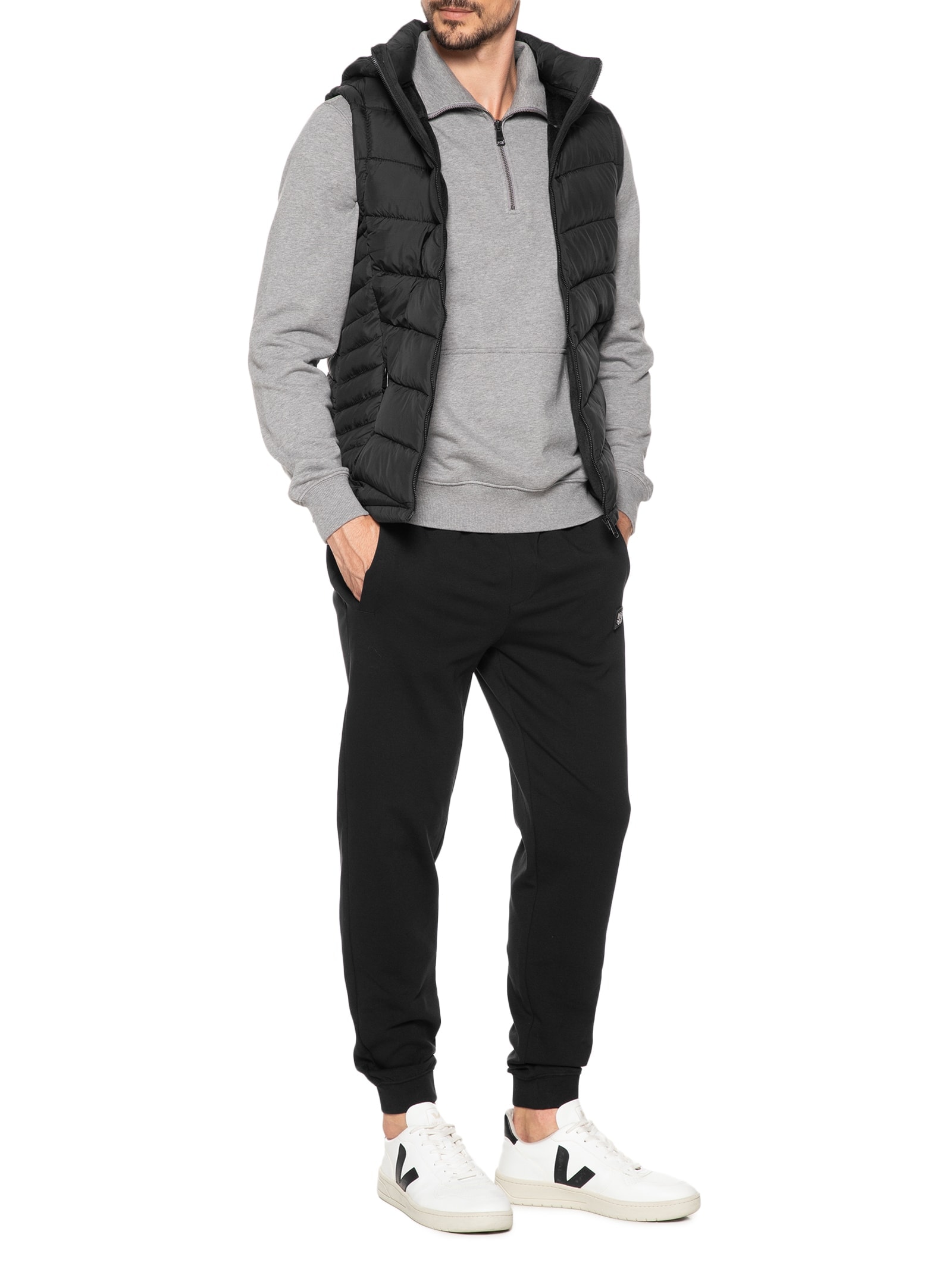 Colete Masculino Puffer Preto Basiq Men