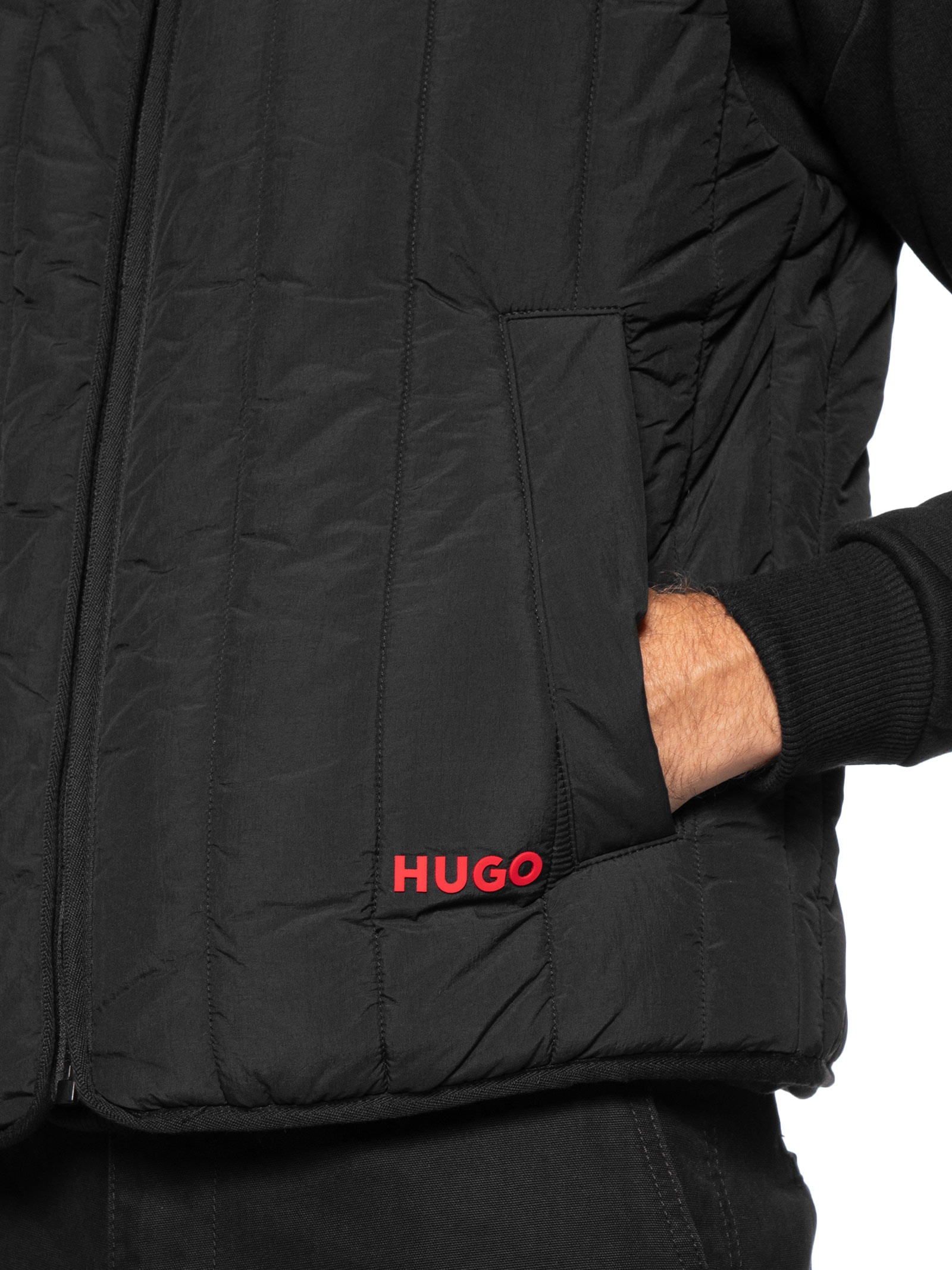 Colete Masculino Puffer Vertical Quilting Breno Preto Hugo