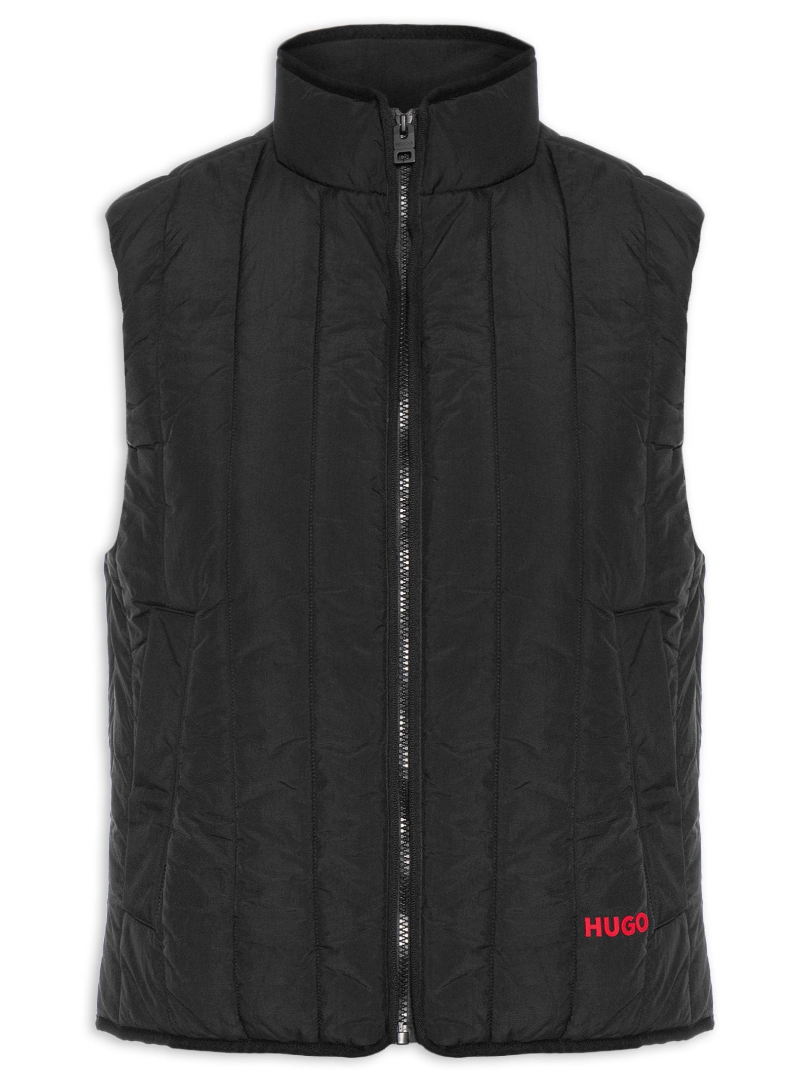 Colete Masculino Puffer Vertical Quilting Breno Preto Hugo