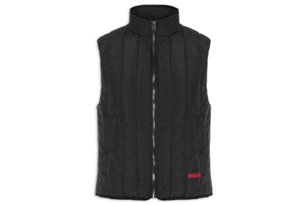 Colete Masculino Puffer Vertical Quilting Breno - Preto
