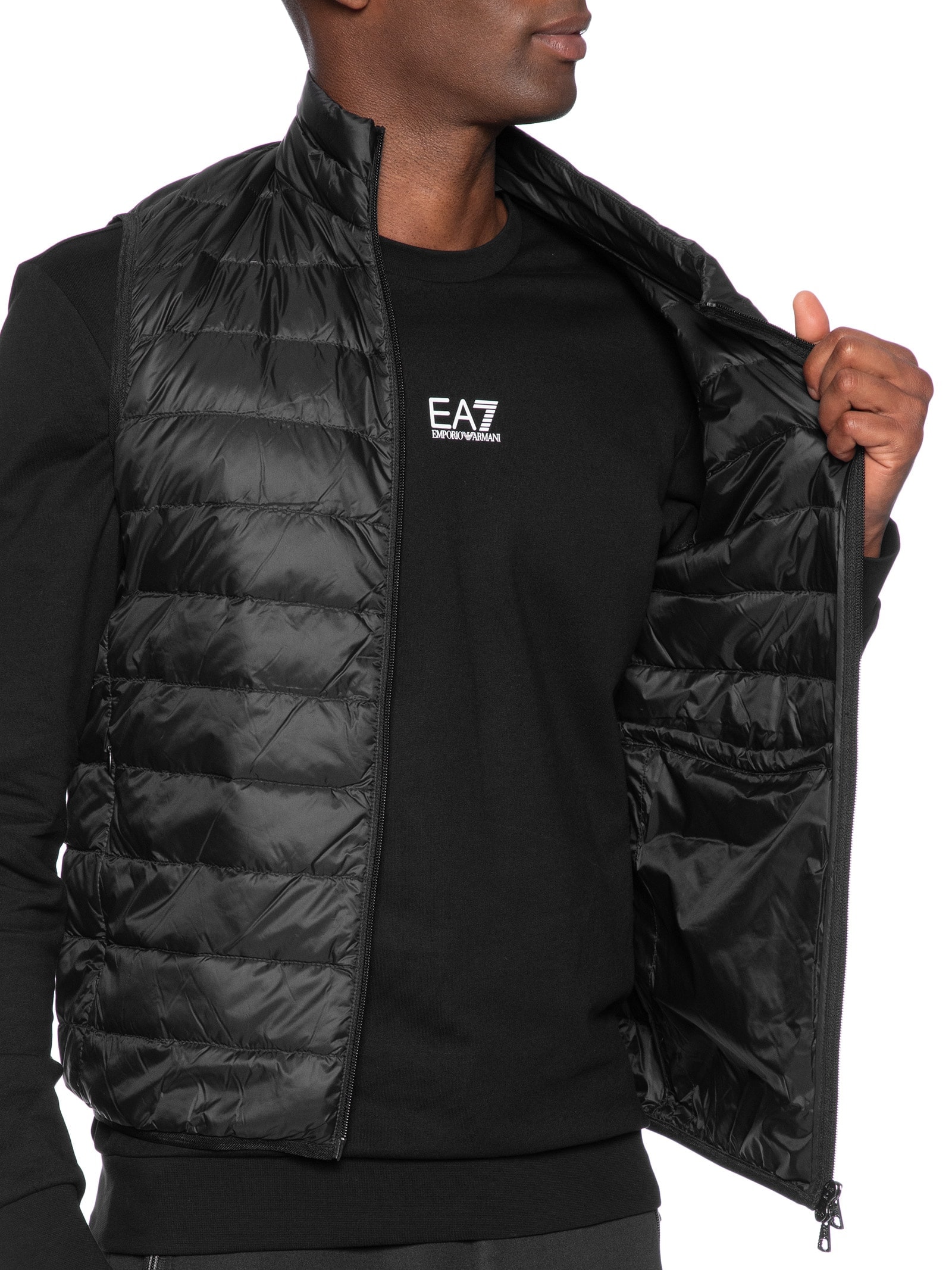 EA7 Empório Armani - Colete Masculino Train Core Down Light - Preto