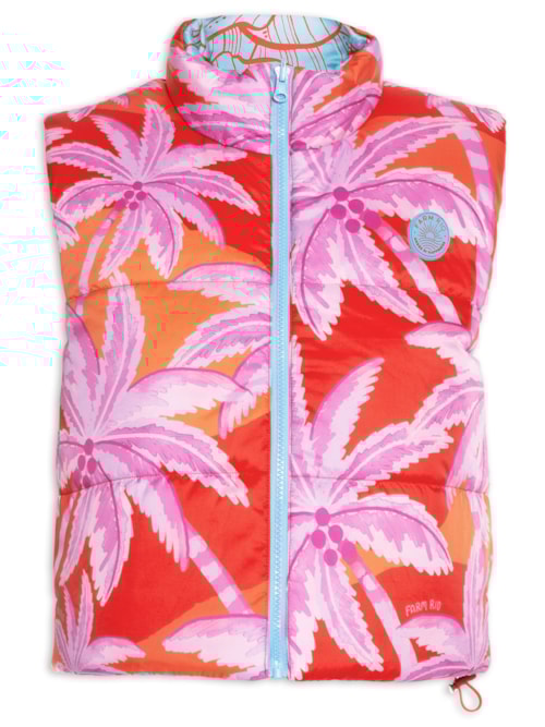 Colete Puffer Double Coco Rosa – Rosa