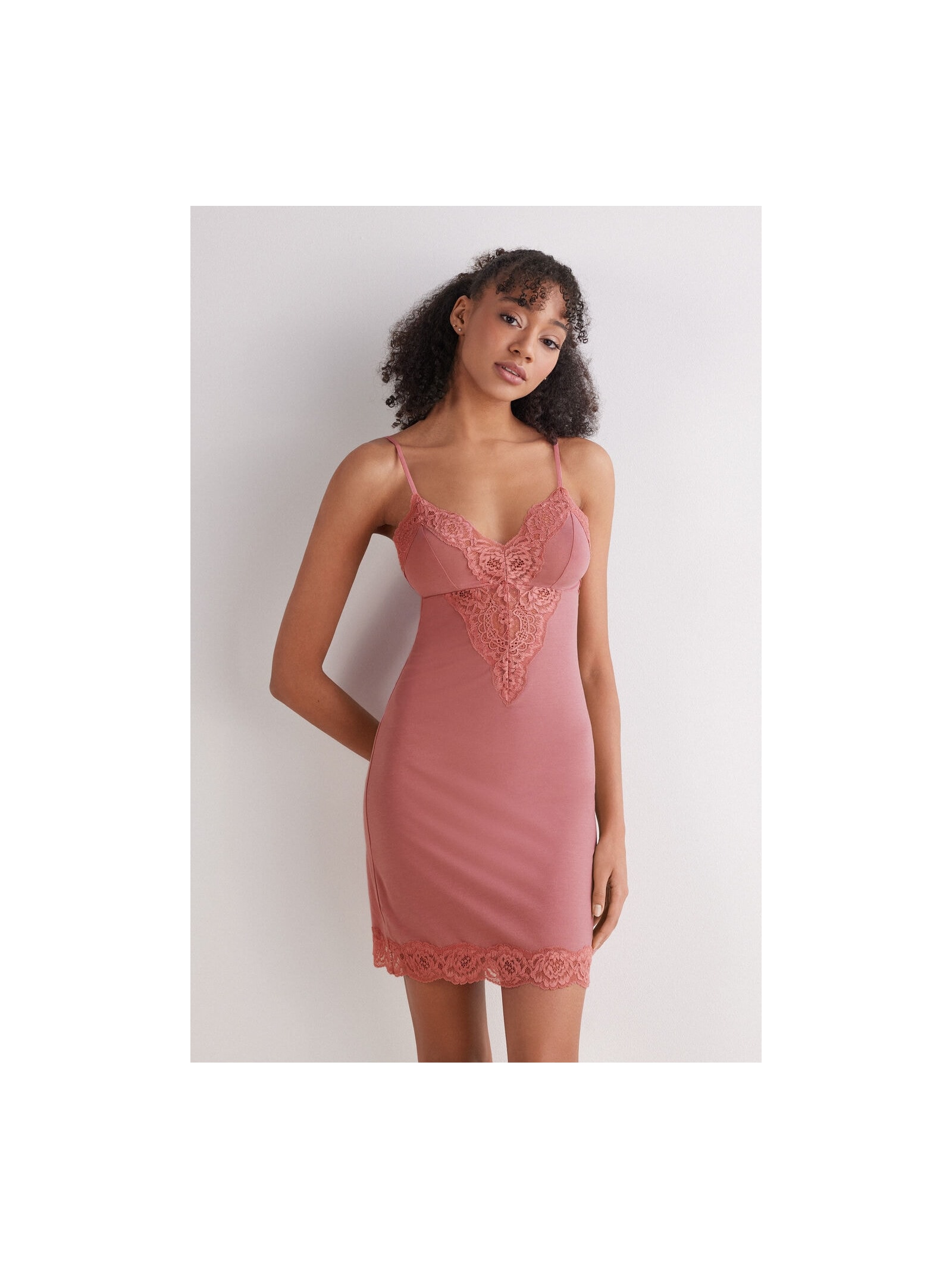 Comisola Em Algodão e Renda Embrace Simplicity Rosa Intimissimi
