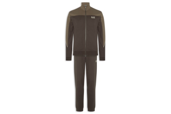 Conjunto Agasalho Masculino Train Athletic Color Block - Marrom