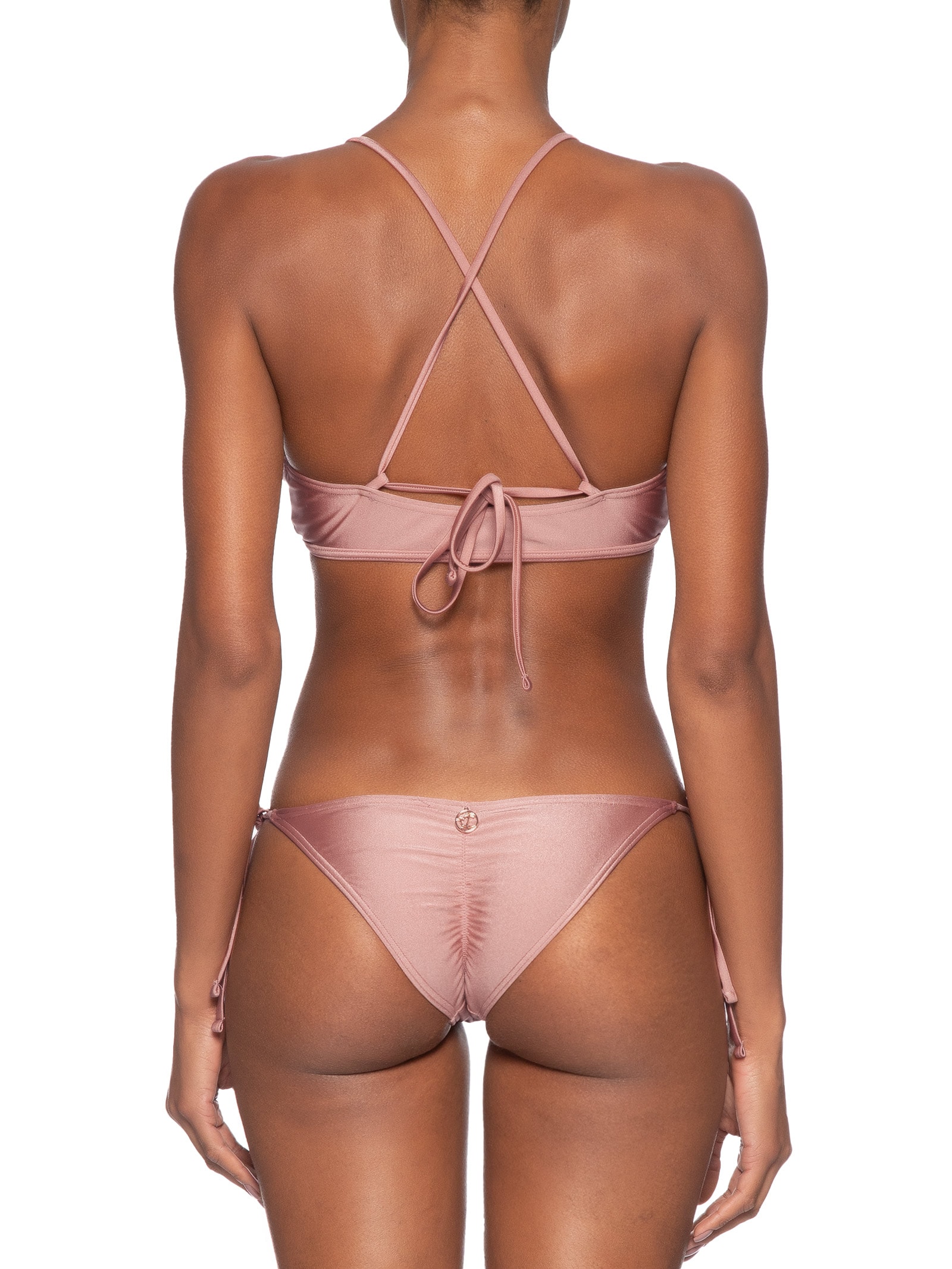 Conjunto Biquíni Top Cortininha Invertida Rosa '2Essential