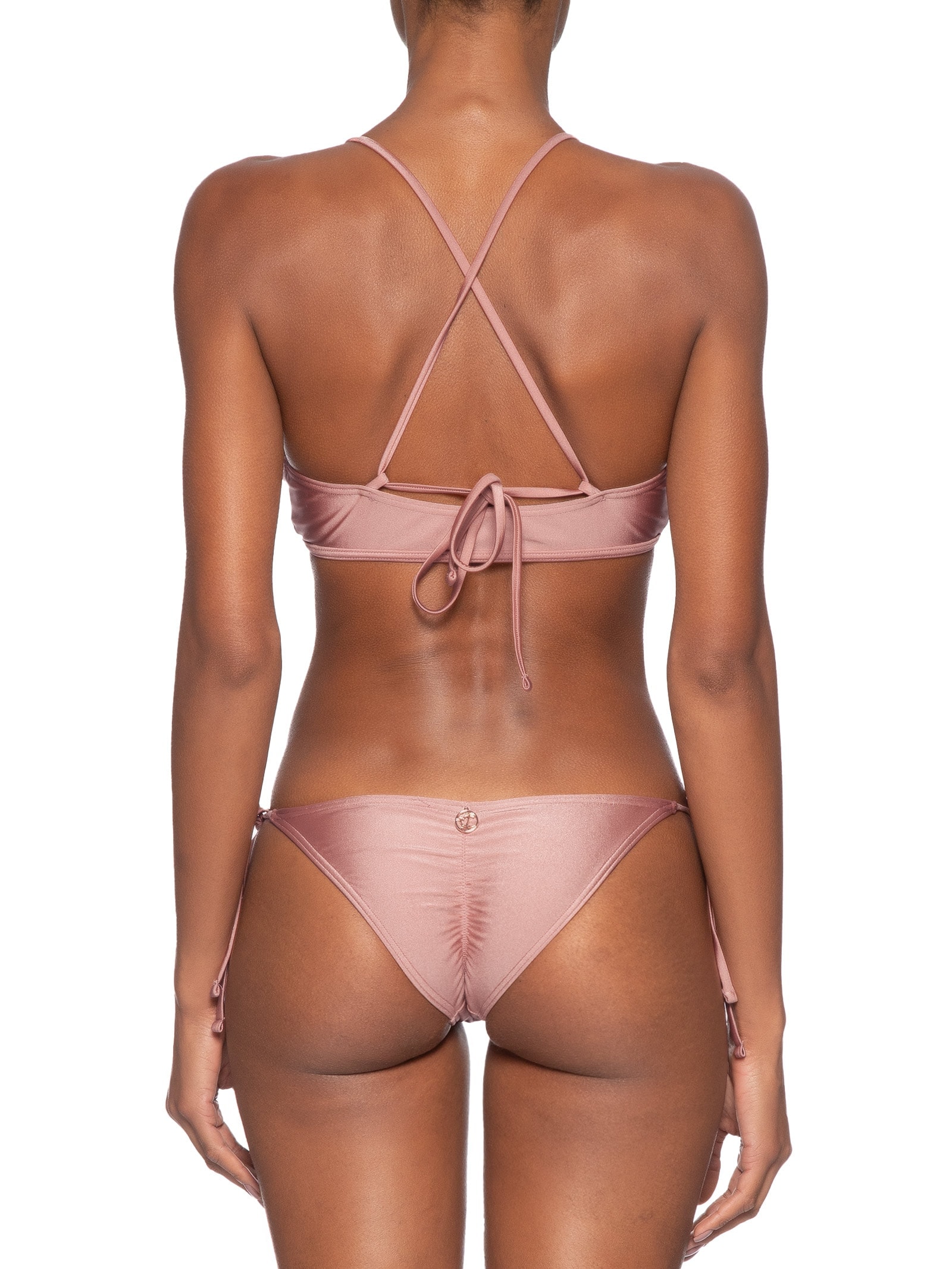 Conjunto Biquíni Top Cortininha Invertida Rosa '2Essential