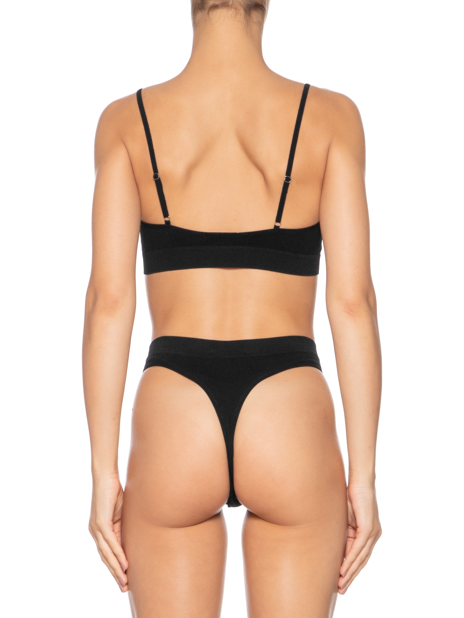 Conjunto Calcinha E Sutiã Comfy Texturizado Preto Basiq