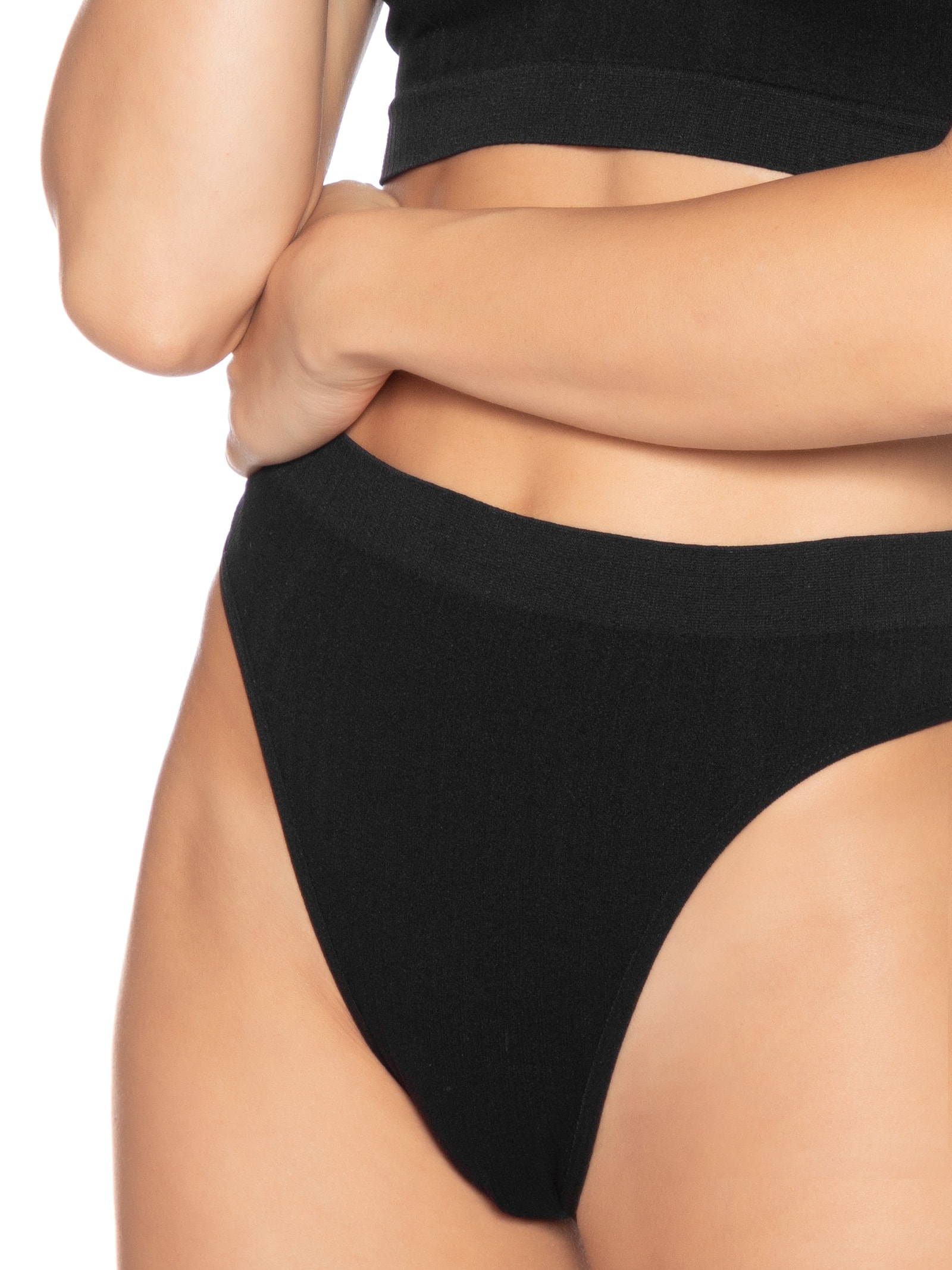 Conjunto Calcinha E Sutiã Comfy Texturizado Preto Basiq