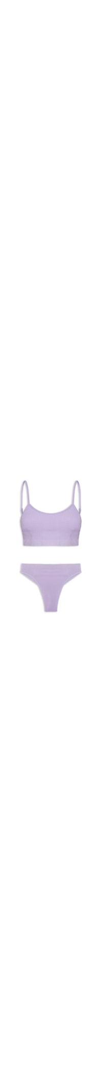 Conjunto Calcinha E Sutiã Comfy Texturizado - Roxo