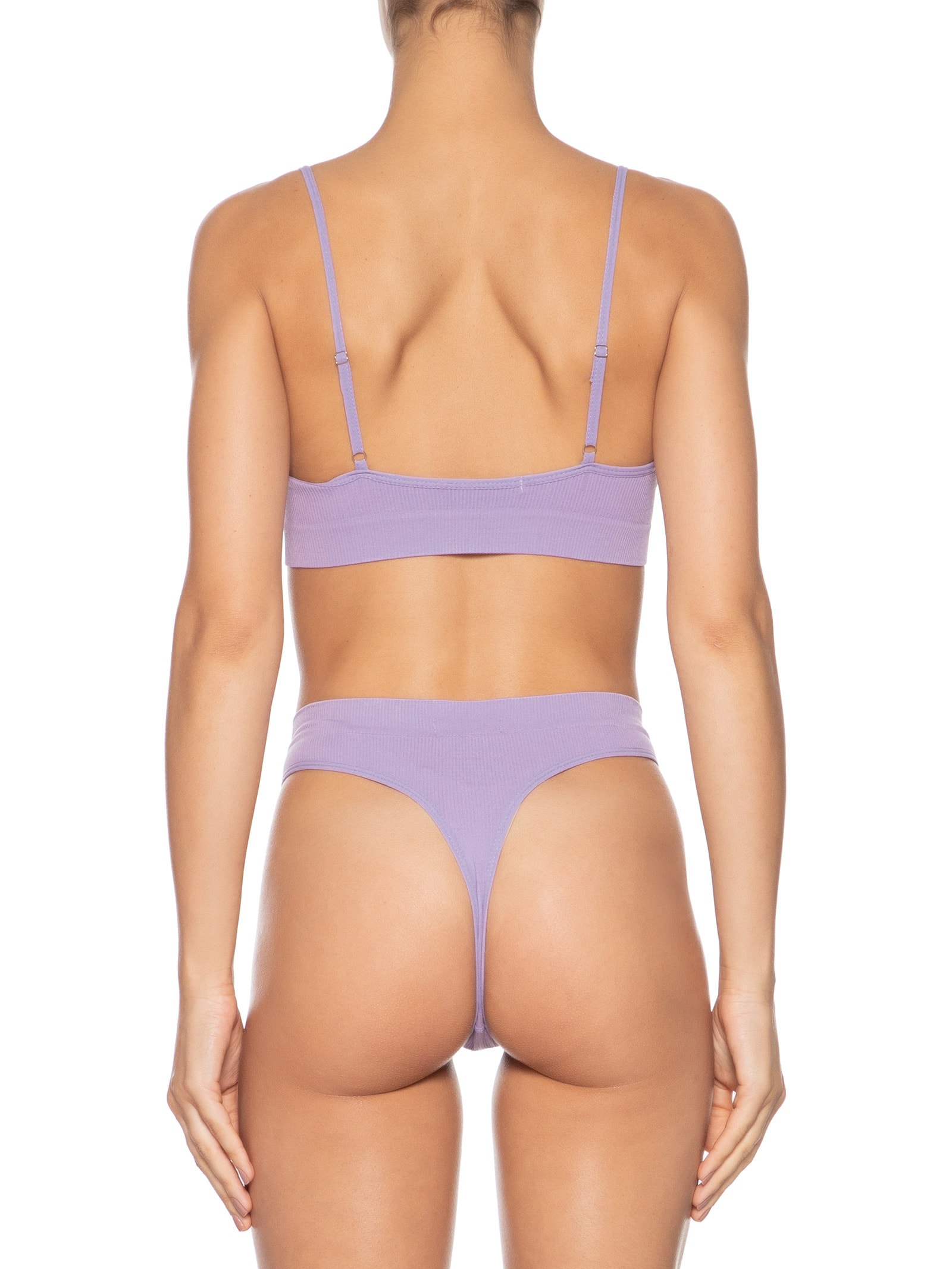 Conjunto Calcinha E Sutiã Comfy Texturizado Roxo Basiq