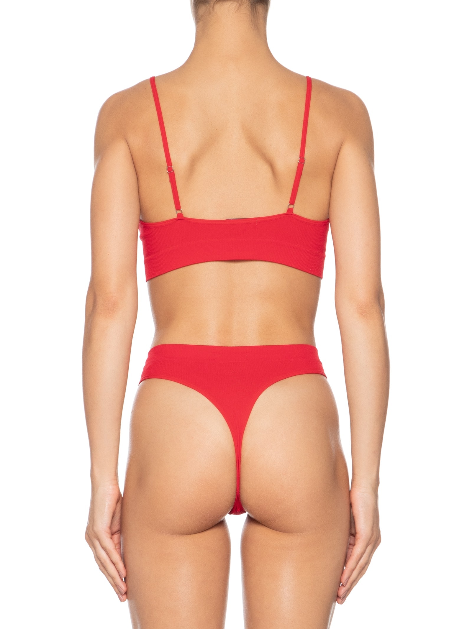 Conjunto Calcinha E Sutiã Comfy Texturizado Vermelho Basiq