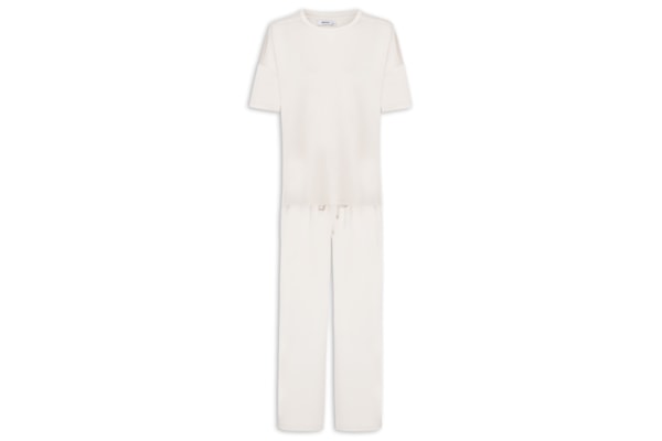 Conjunto Feminino Básico Em Malha - Off White