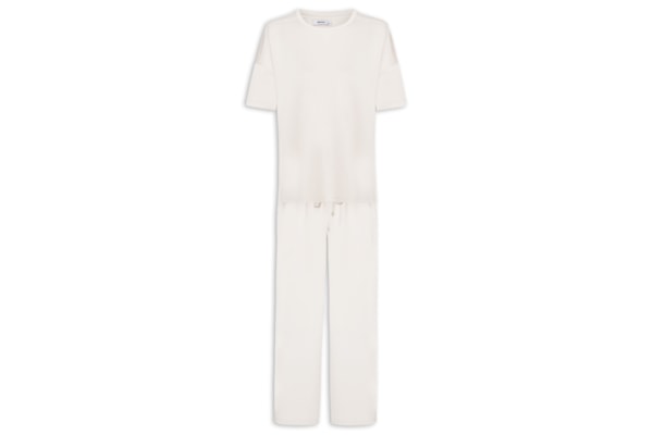 Conjunto Feminino Básico Em Malha - Off White