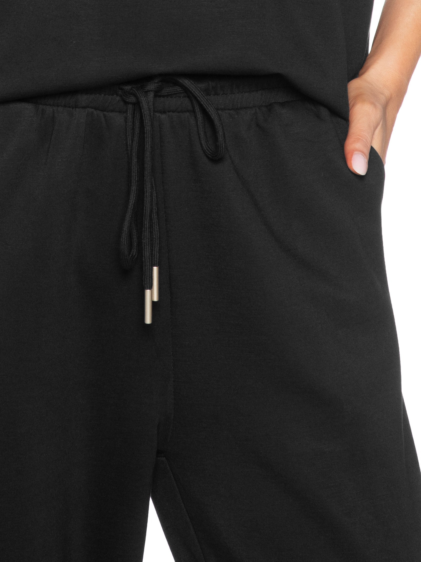 Conjunto Feminino Básico Em Malha Preto Basiq