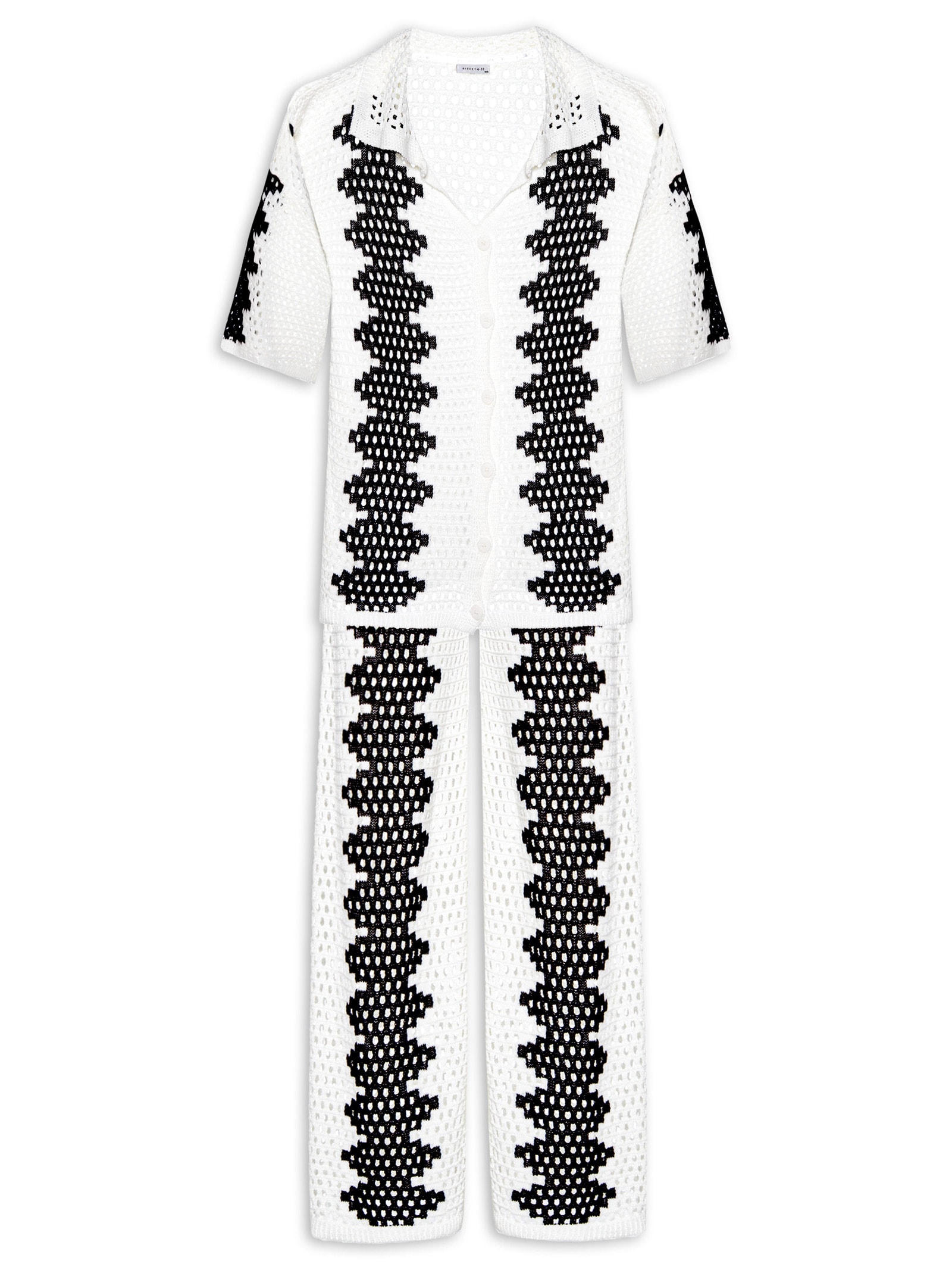 Conjunto Feminino Bicolor Beachwear Em Tricot Off White Market 33