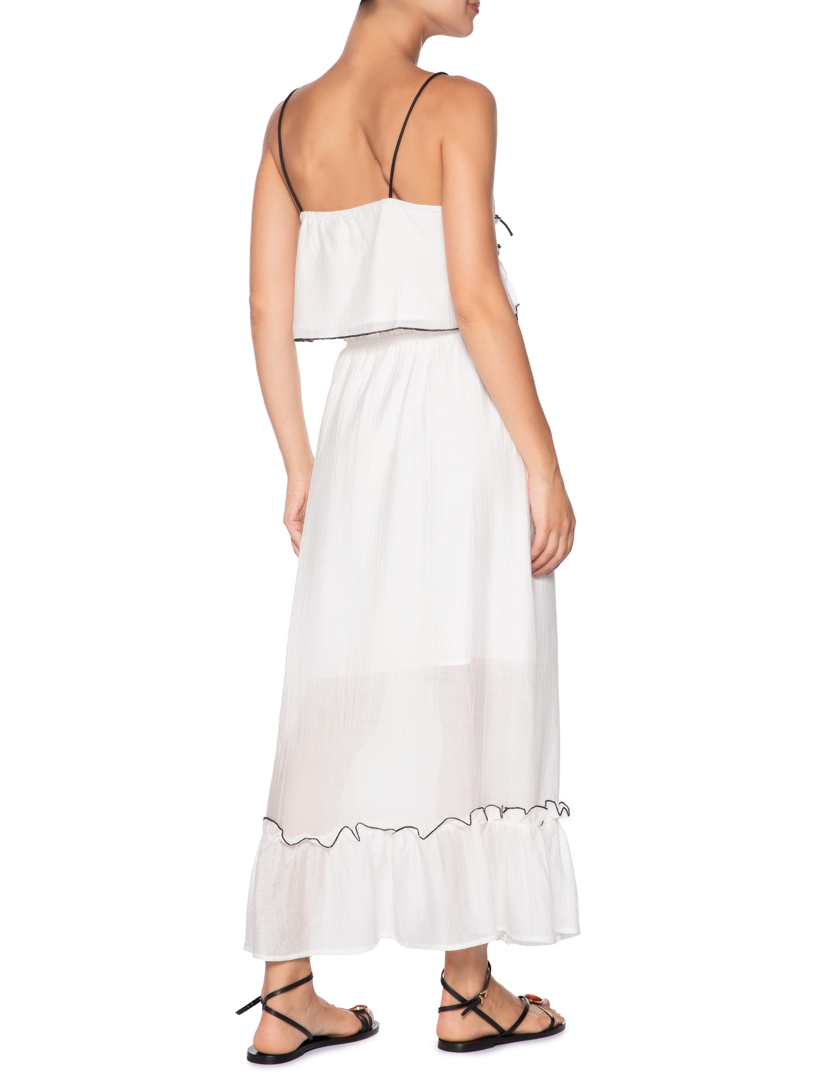 Conjunto Feminino Blusa Babados E Saia Midi Off White Market 33