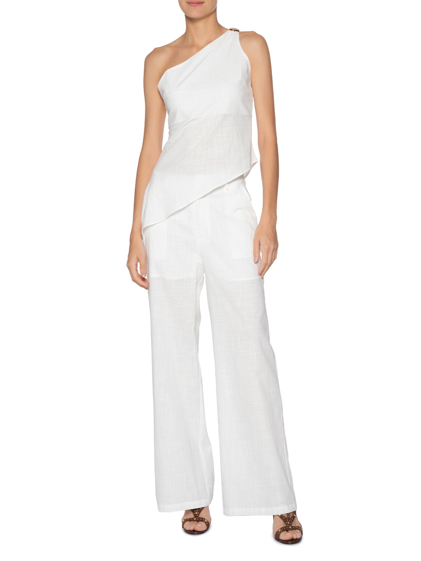 Conjunto Feminino Blusa E Calça Pantalona Off White Market 33