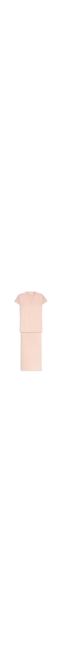 Conjunto Feminino Blusa e Saia em Tricot - Bege