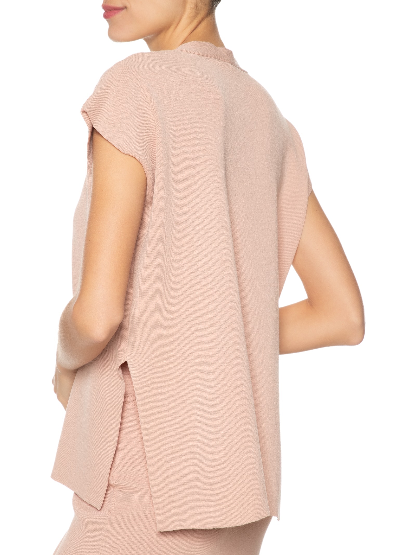Conjunto Feminino Blusa e Saia em Tricot Bege '2Essential
