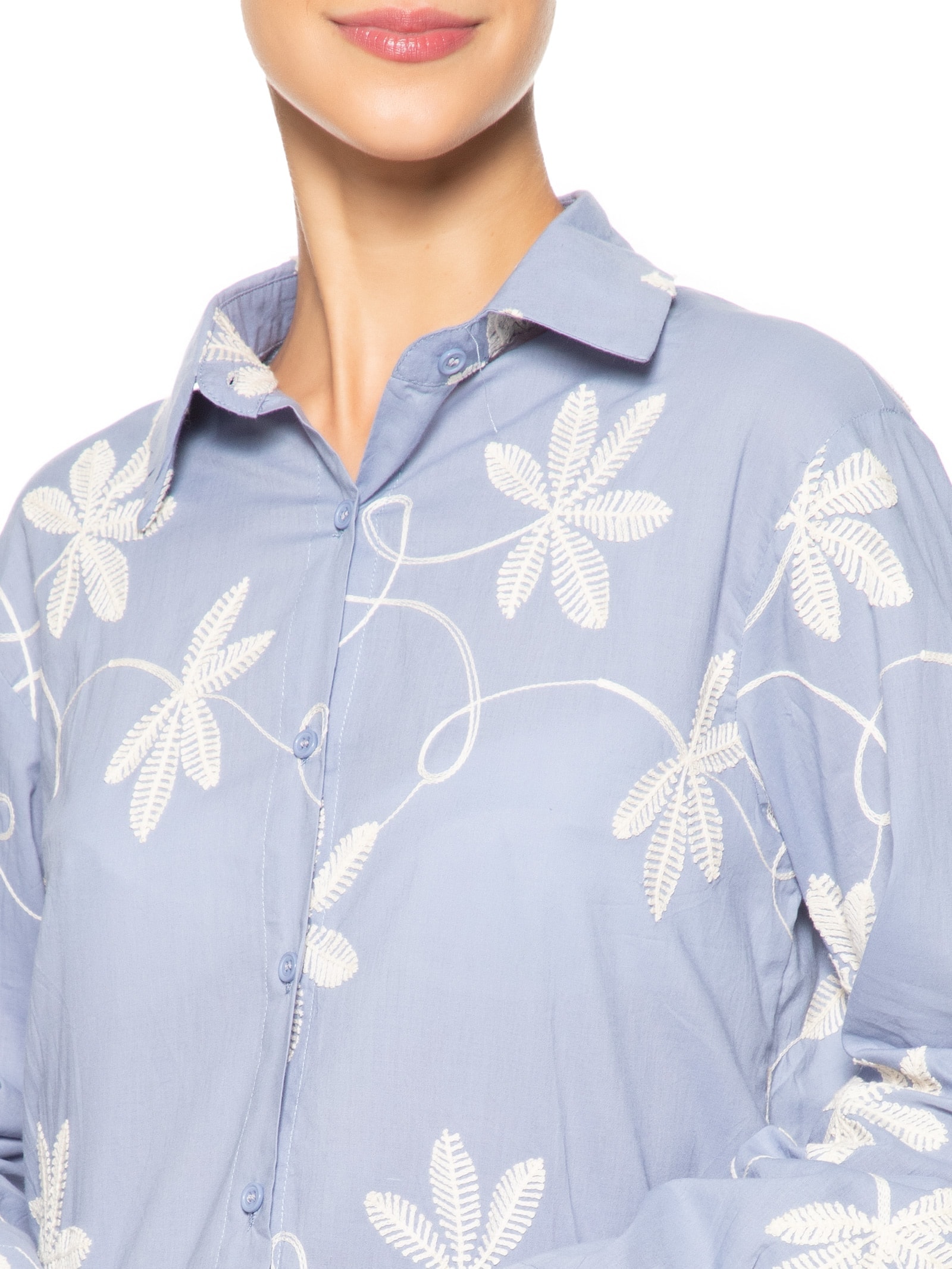 Conjunto Feminino Bordado Azul Market 33