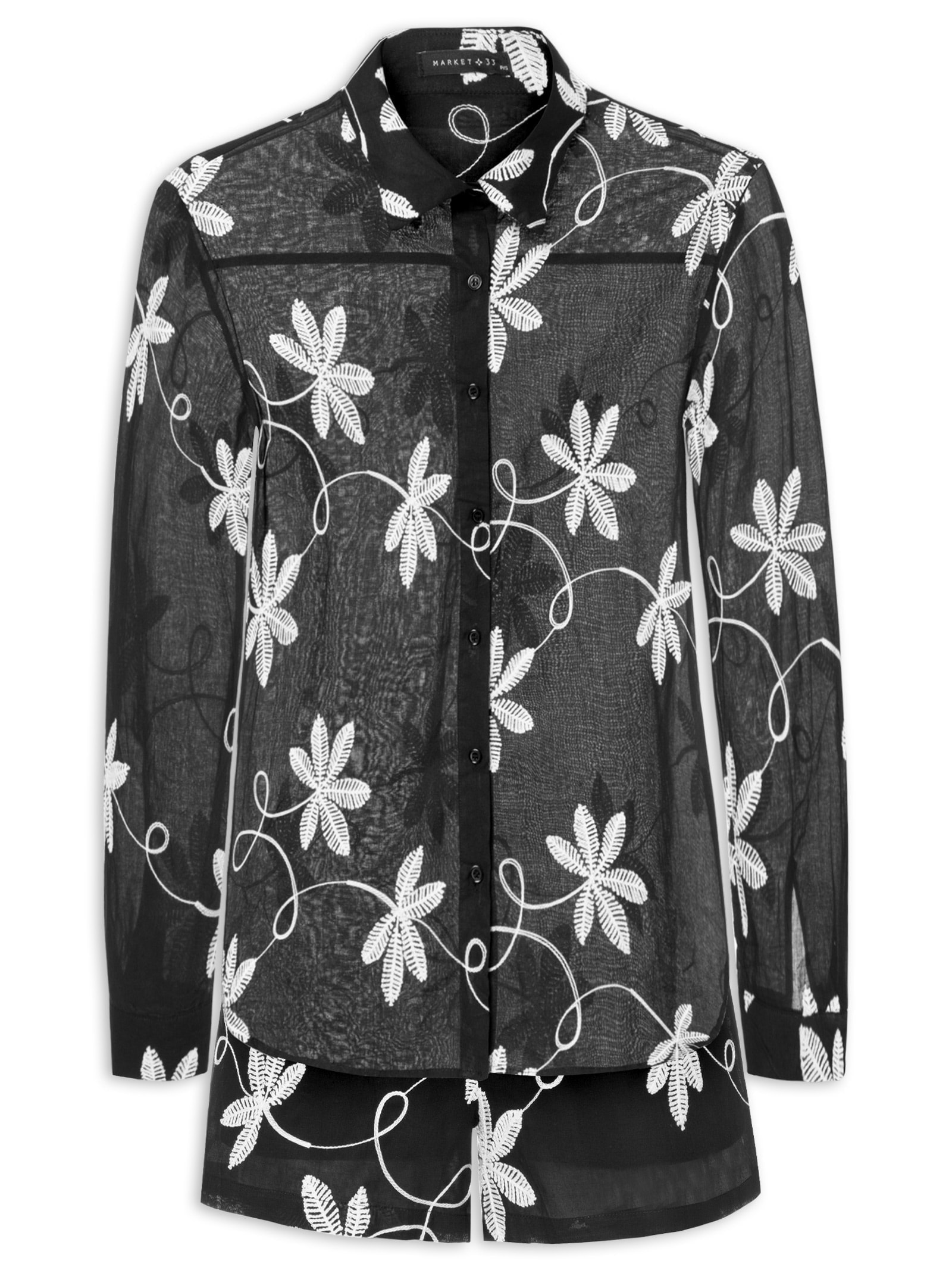 Conjunto Feminino Bordado Preto Market 33