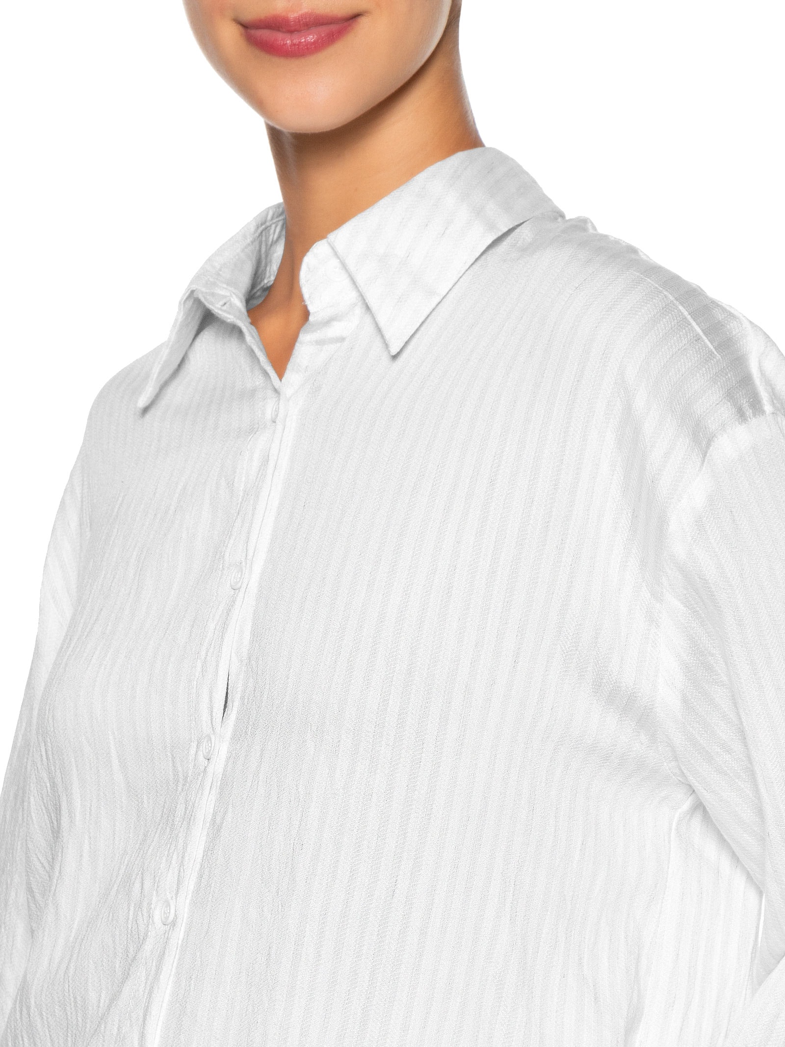 Conjunto Feminino Camisa Com Short Com Linho Branco Basiq