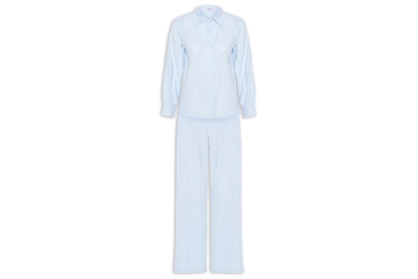 Conjunto Feminino Camisa E Calça - Azul