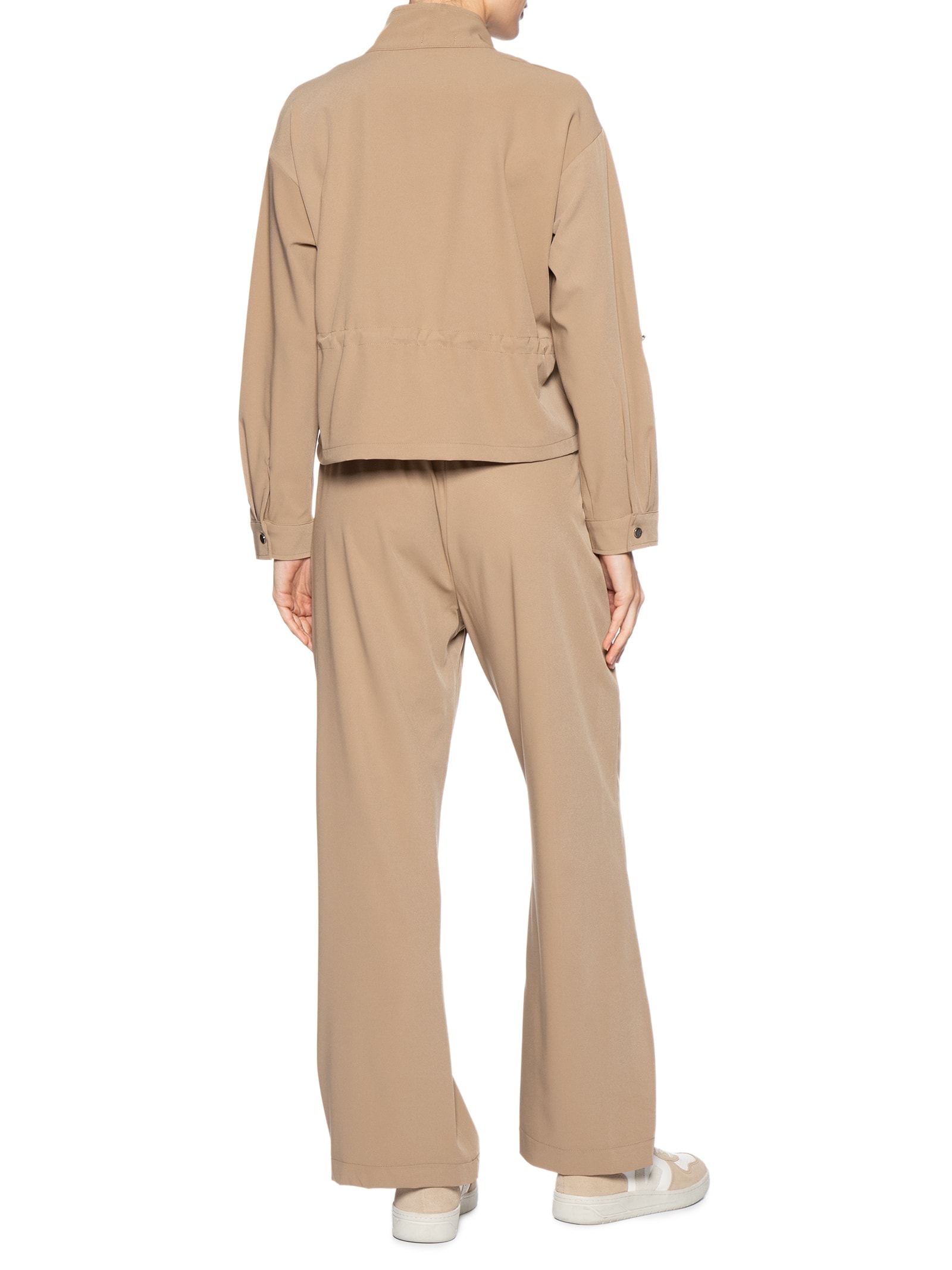 Conjunto Feminino Camisa e Calça Bege Basiq