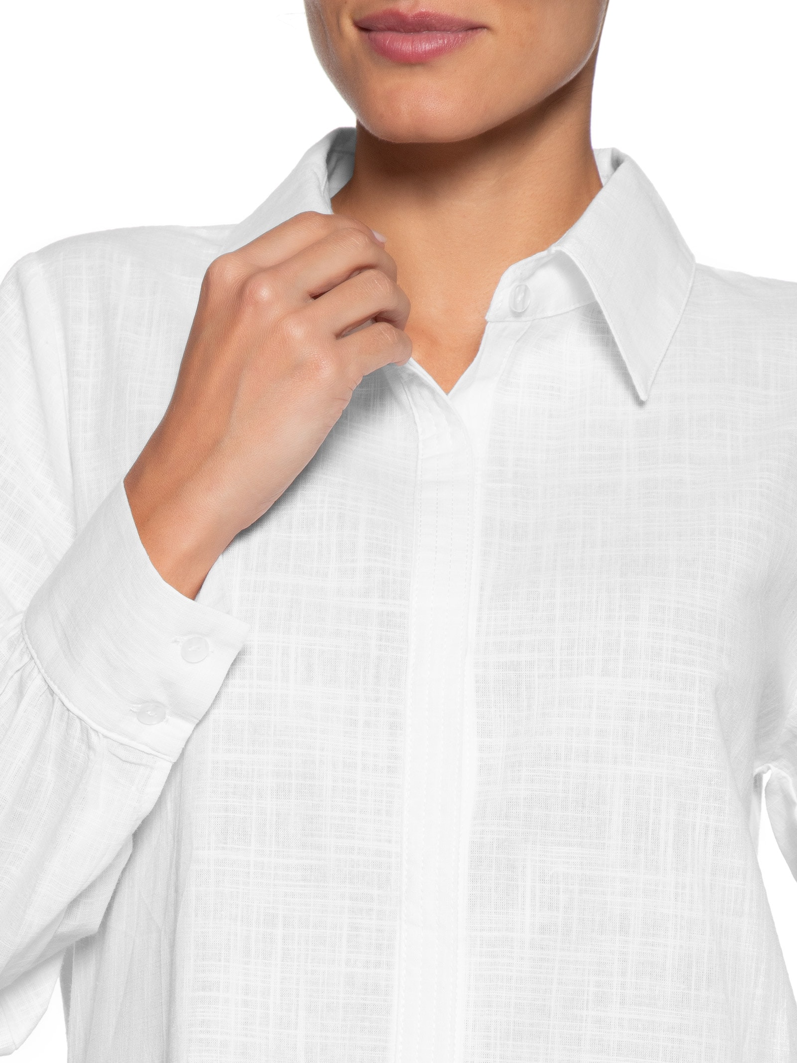 Conjunto Feminino Camisa E Calça Branco Basiq