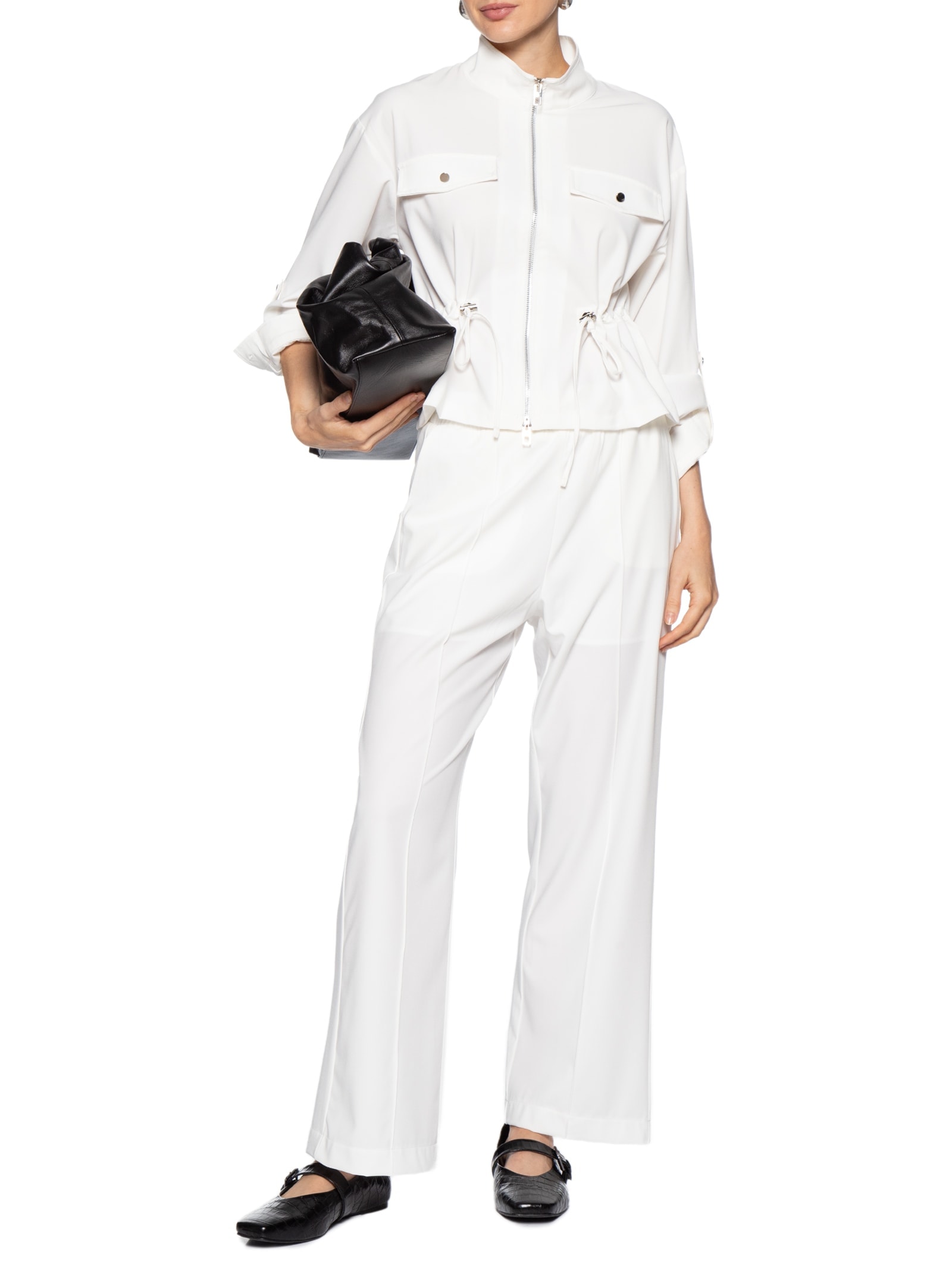 Conjunto Feminino Camisa e Calça Branco Basiq