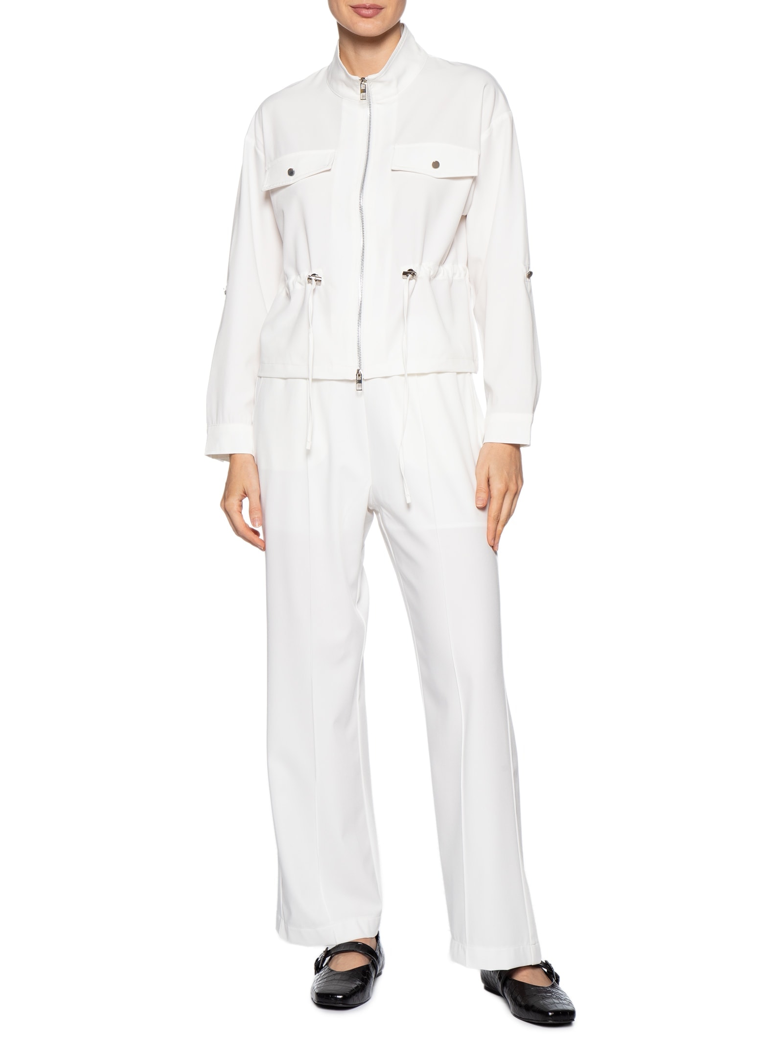 Conjunto Feminino Camisa e Calça Branco Basiq