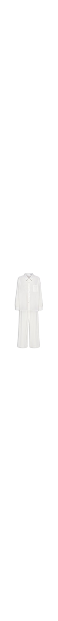 Conjunto Feminino Camisa E Calça Pantacourt - Off White