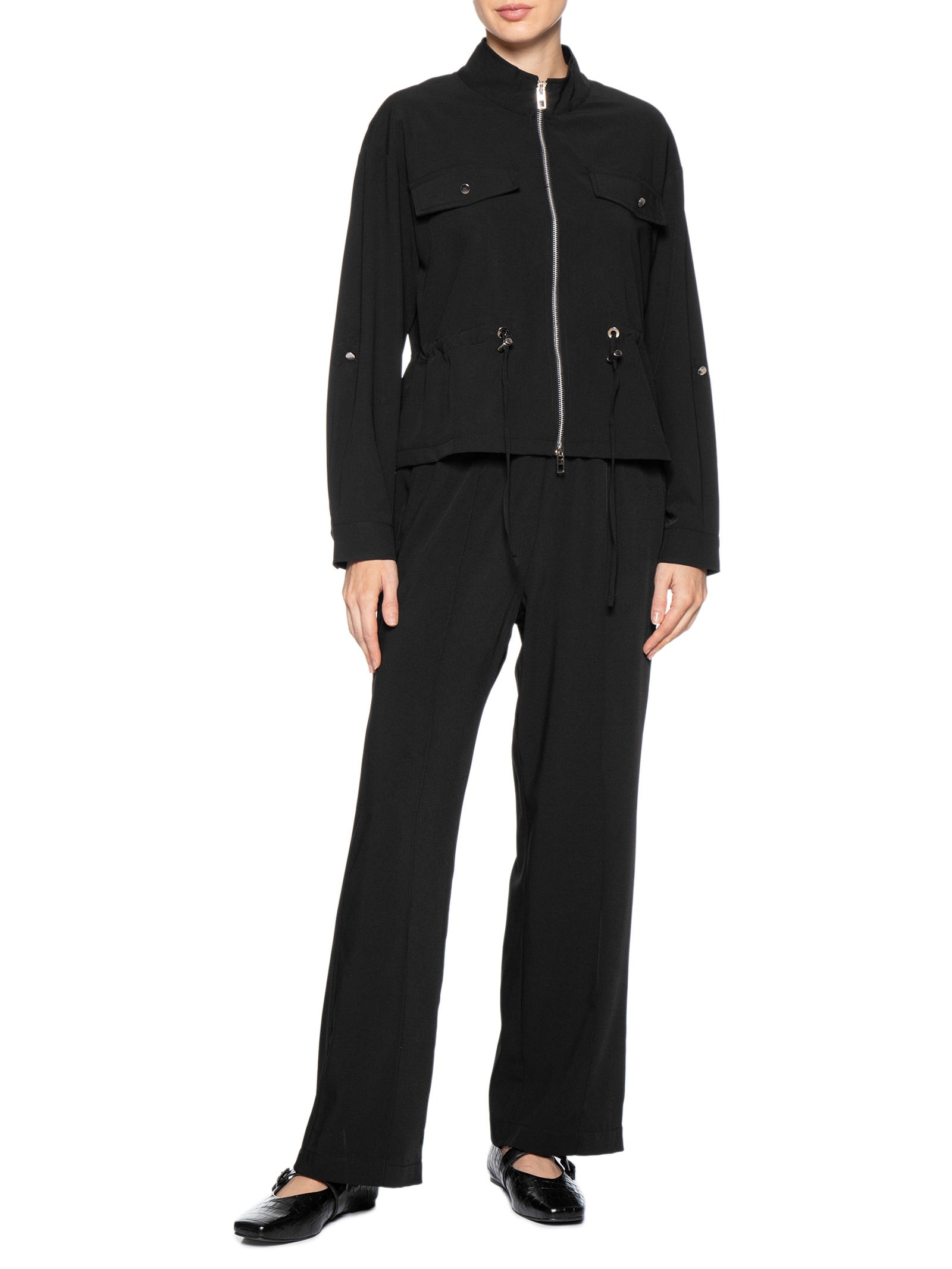 Conjunto Feminino Camisa e Calça Preto Basiq