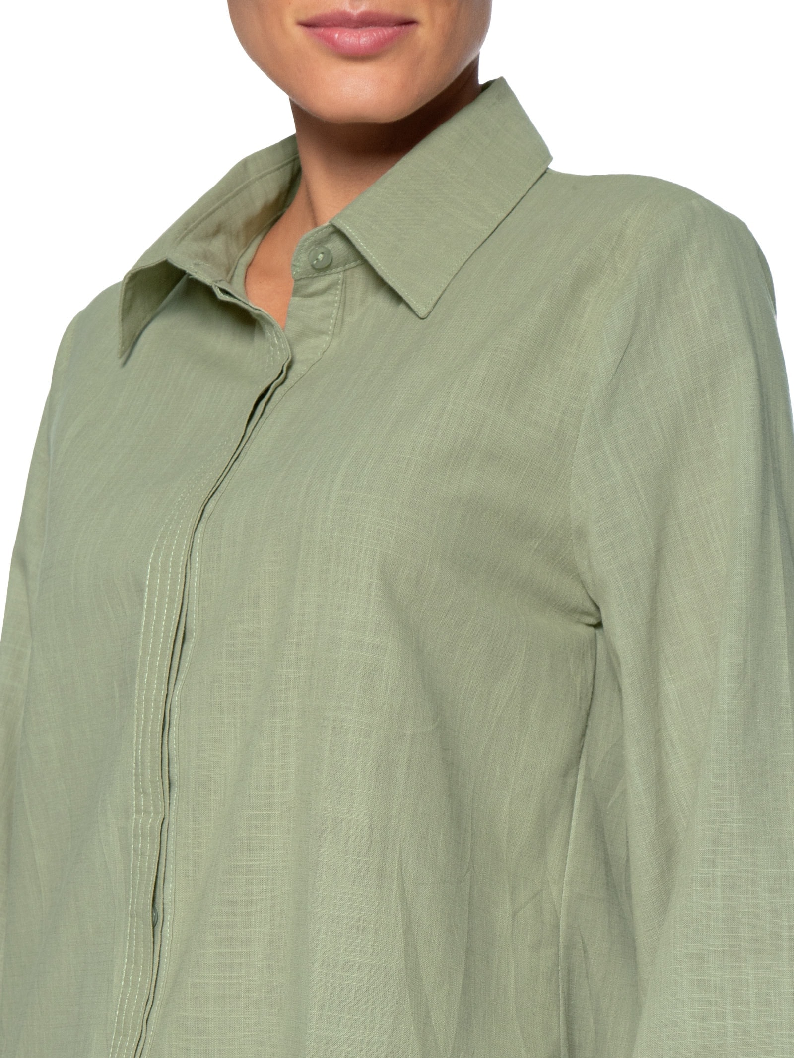 Conjunto Feminino Camisa E Calça Verde Basiq