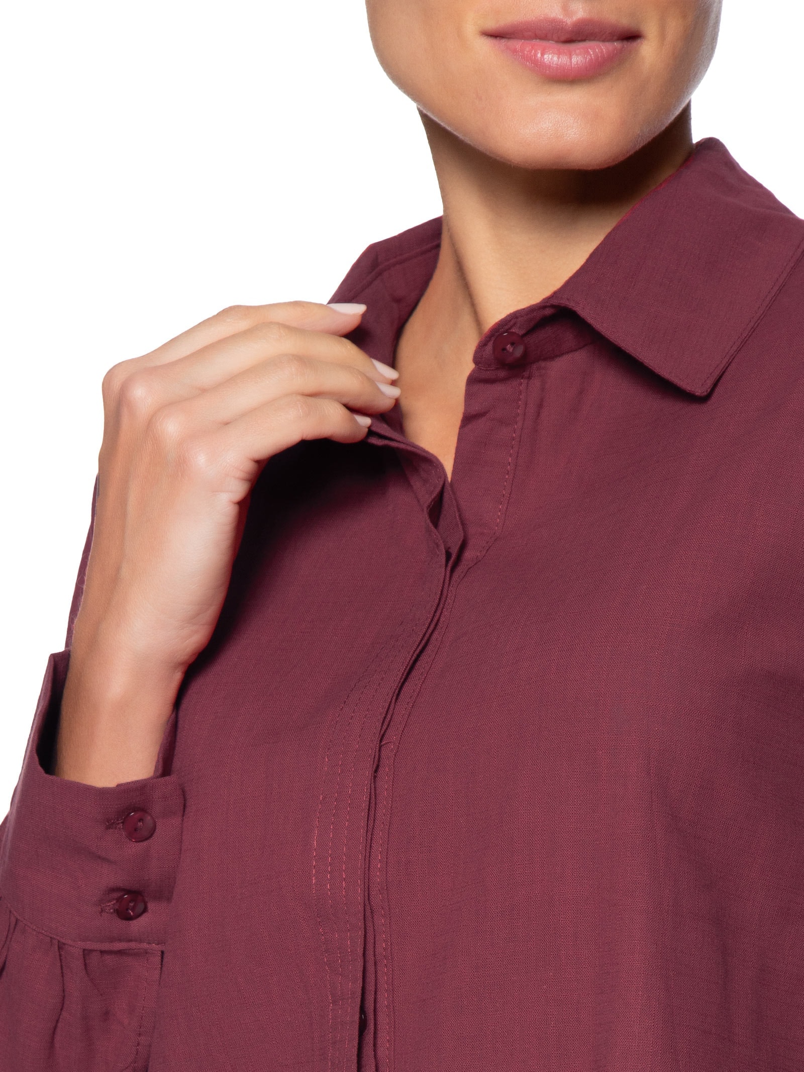 Conjunto Feminino Camisa E Calça Vermelho Basiq