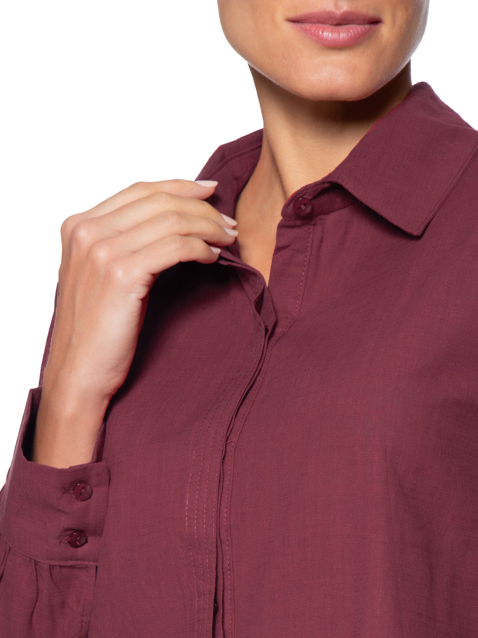 Conjunto Feminino Camisa E Calça Vermelho Basiq