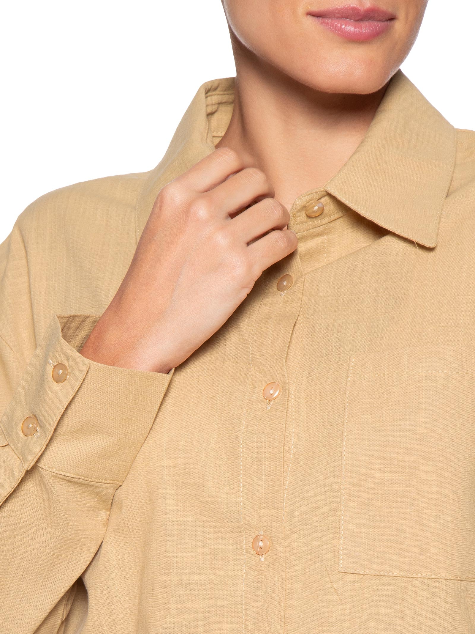 Conjunto Feminino Camisa E Short Amarelo Basiq