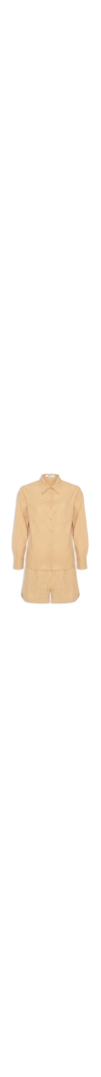 Conjunto Feminino Camisa E Short - Amarelo