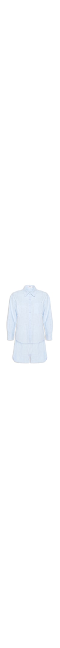 Conjunto Feminino Camisa E Short - Azul