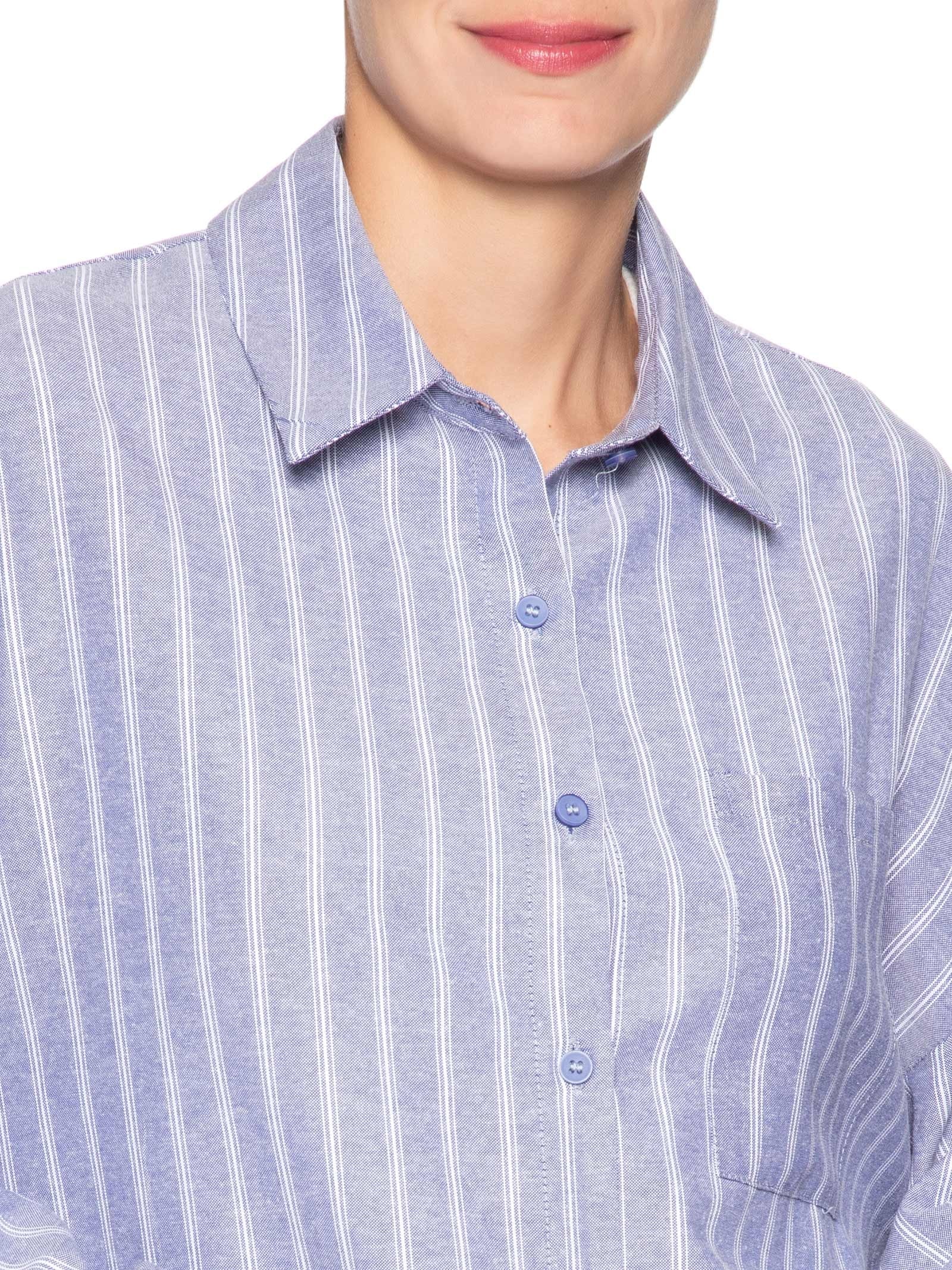 Conjunto Feminino Camisa e Short Azul Market 33