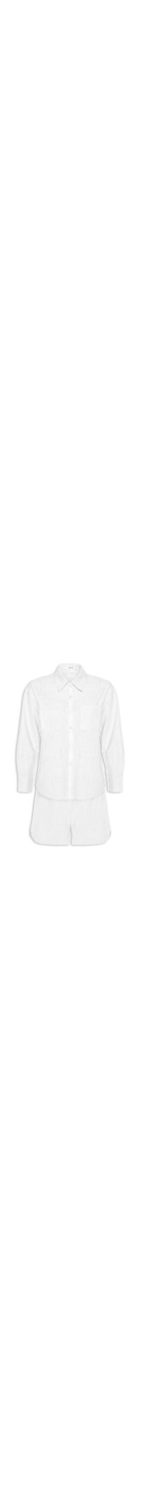 Conjunto Feminino Camisa E Short - Branco