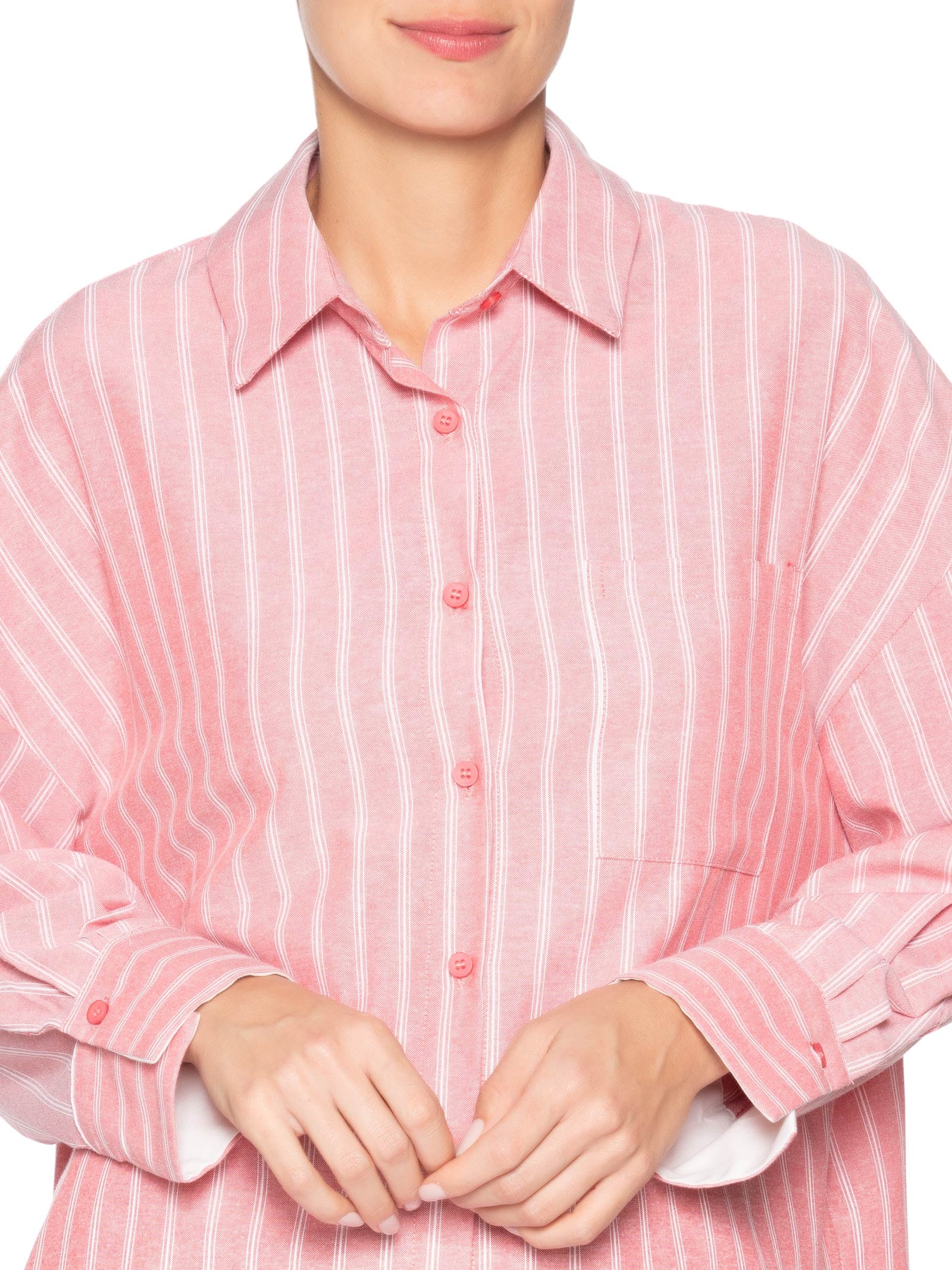 Conjunto Feminino Camisa e Short Vermelho Market 33