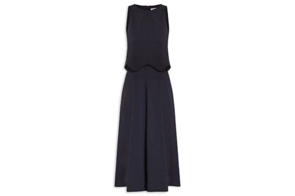 Conjunto Feminino Colete Com Saia - Azul