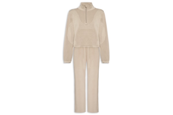 Conjunto Feminino de Moletom – Bege