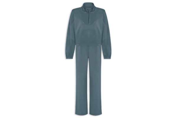 Conjunto Feminino de Moletom – Cinza