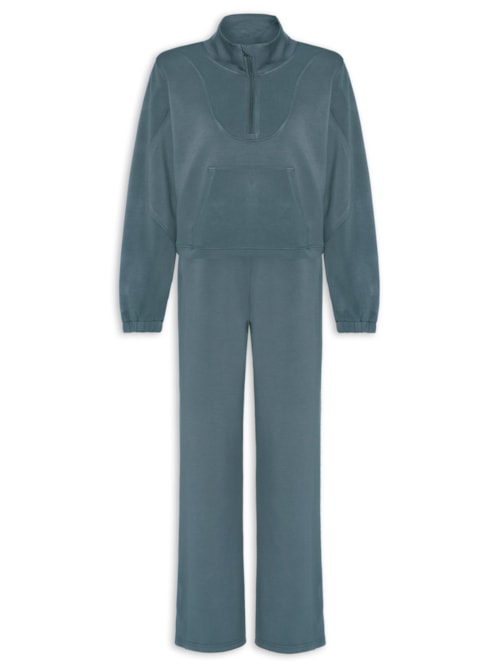 Conjunto Feminino de Moletom – Cinza